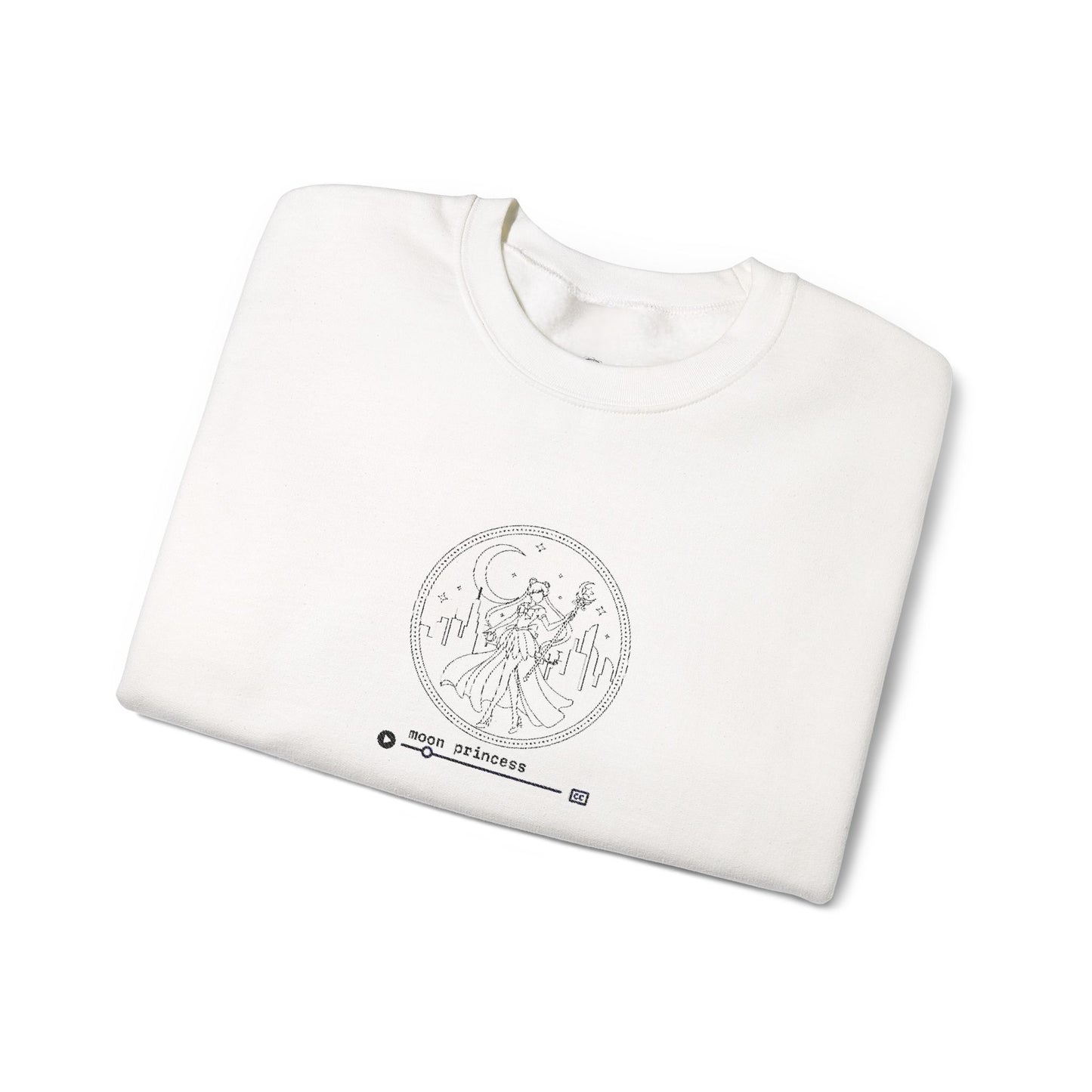 Moon Princess Crewneck Sweatshirt - Black Stitching