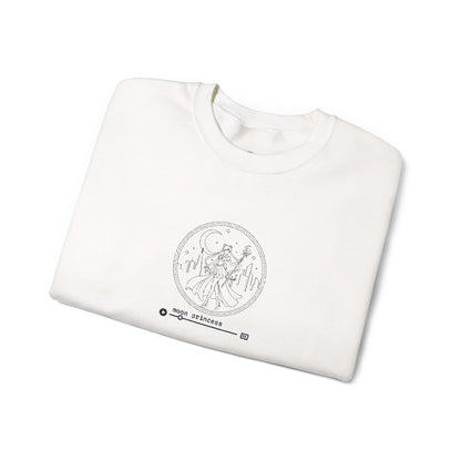 Moon Princess Crewneck Sweatshirt - Black Stitching