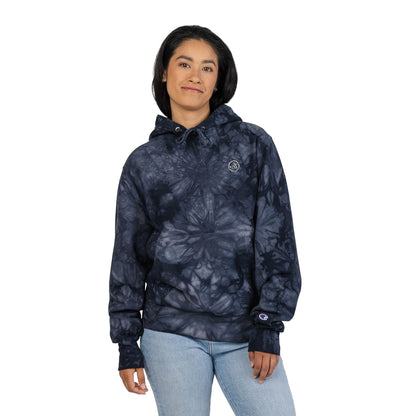 Arreis & Co. Navy Tie-Dye Embroidered Hoodie