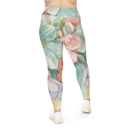 Plus Size Floral Leggings