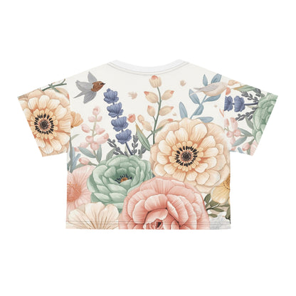 Floral Watercolor — Crop Tee