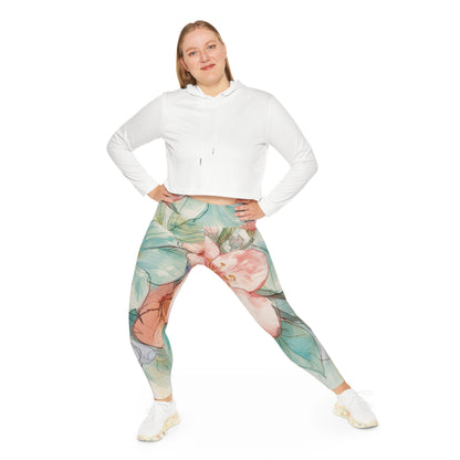 Plus Size Floral Leggings