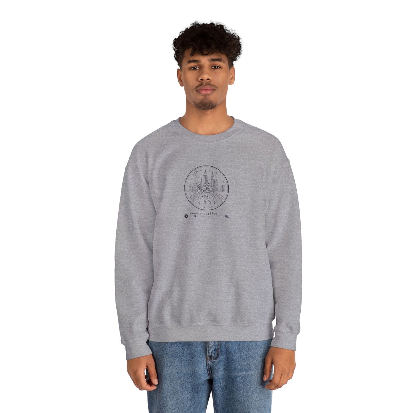 Cosmic Justice Crewneck Sweatshirt - Black Stitching