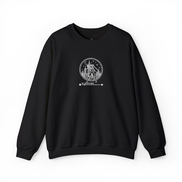 By Moonlight Crewneck Sweatshirt - White Stitching