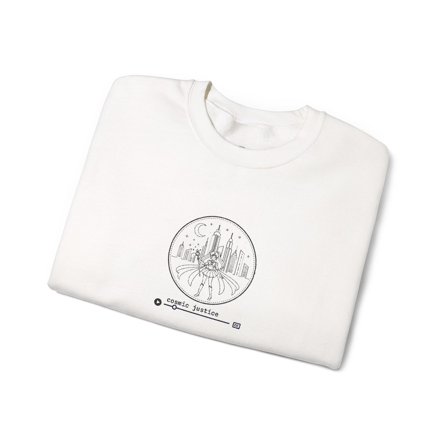 Cosmic Justice Crewneck Sweatshirt - Black Stitching