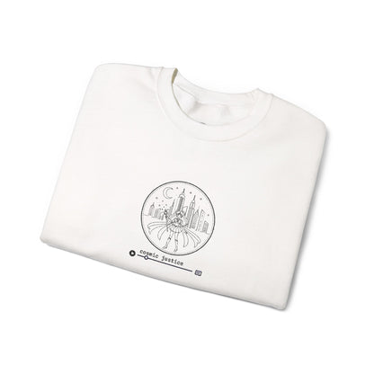 Cosmic Justice Crewneck Sweatshirt - Black Stitching