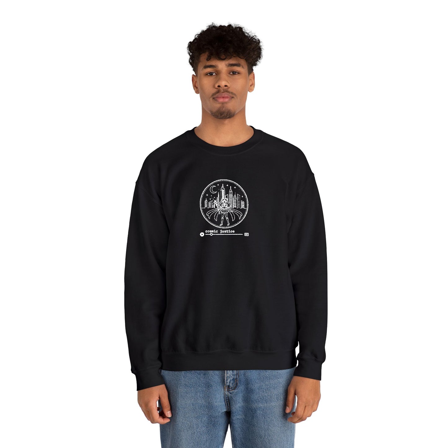 Cosmic Justice Crewneck Sweatshirt - White Stitching