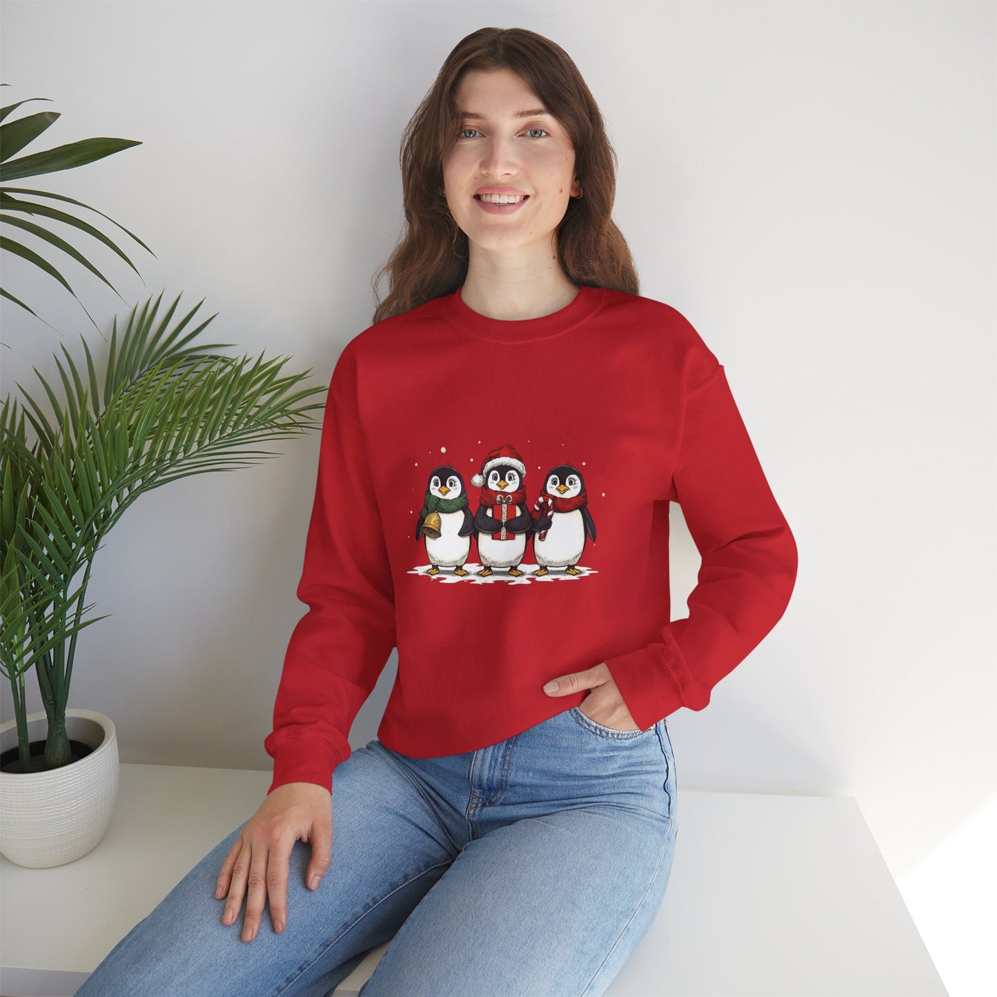 Cozy Holiday Penguin Sweatshirt