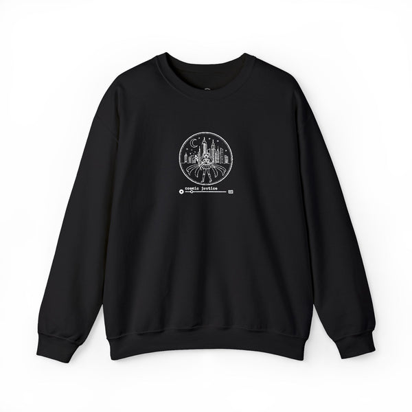 Cosmic Justice Crewneck Sweatshirt - White Stitching