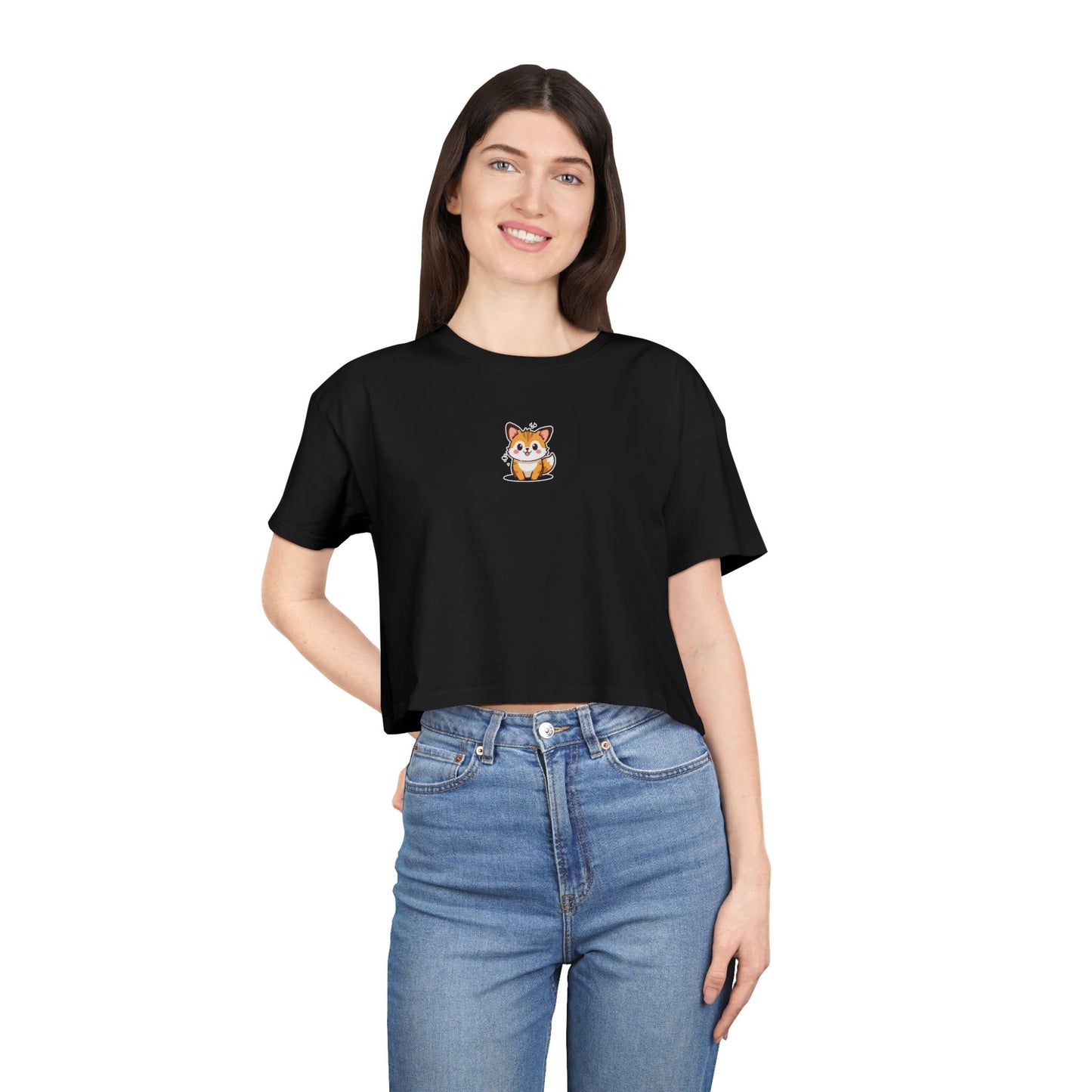 Mini Fox Crop Tee