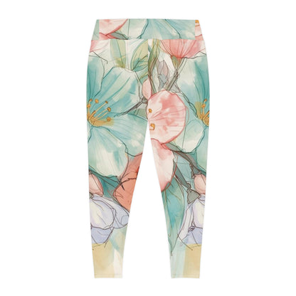 Plus Size Floral Leggings