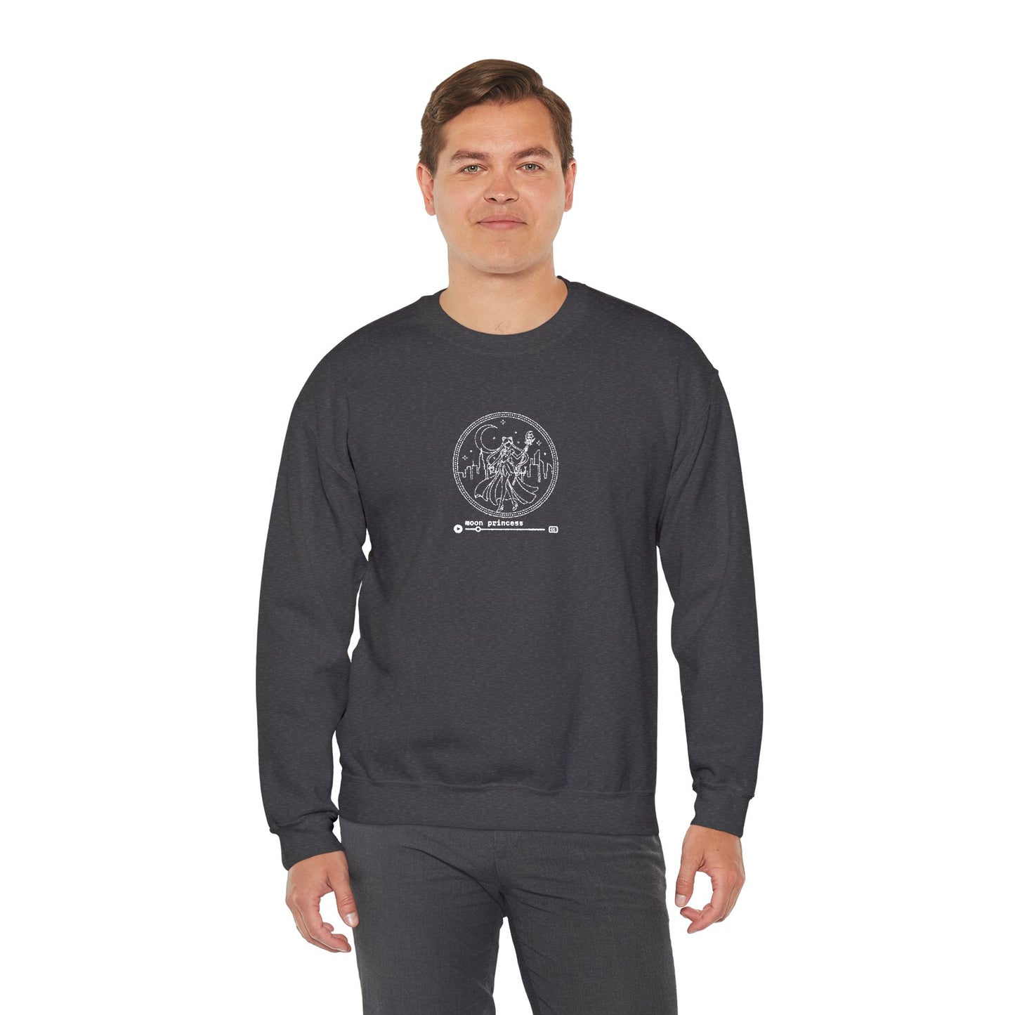 Moon Princess Crewneck Sweatshirt - White Stitching