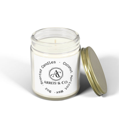 Arreis & Co. Scented Candles, Coconut Apricot Wax (4oz, 9oz)
