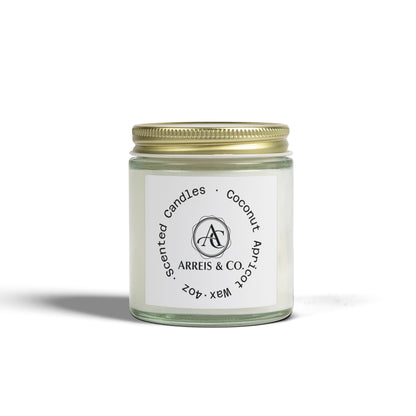 Arreis & Co. Scented Candles, Coconut Apricot Wax (4oz, 9oz)