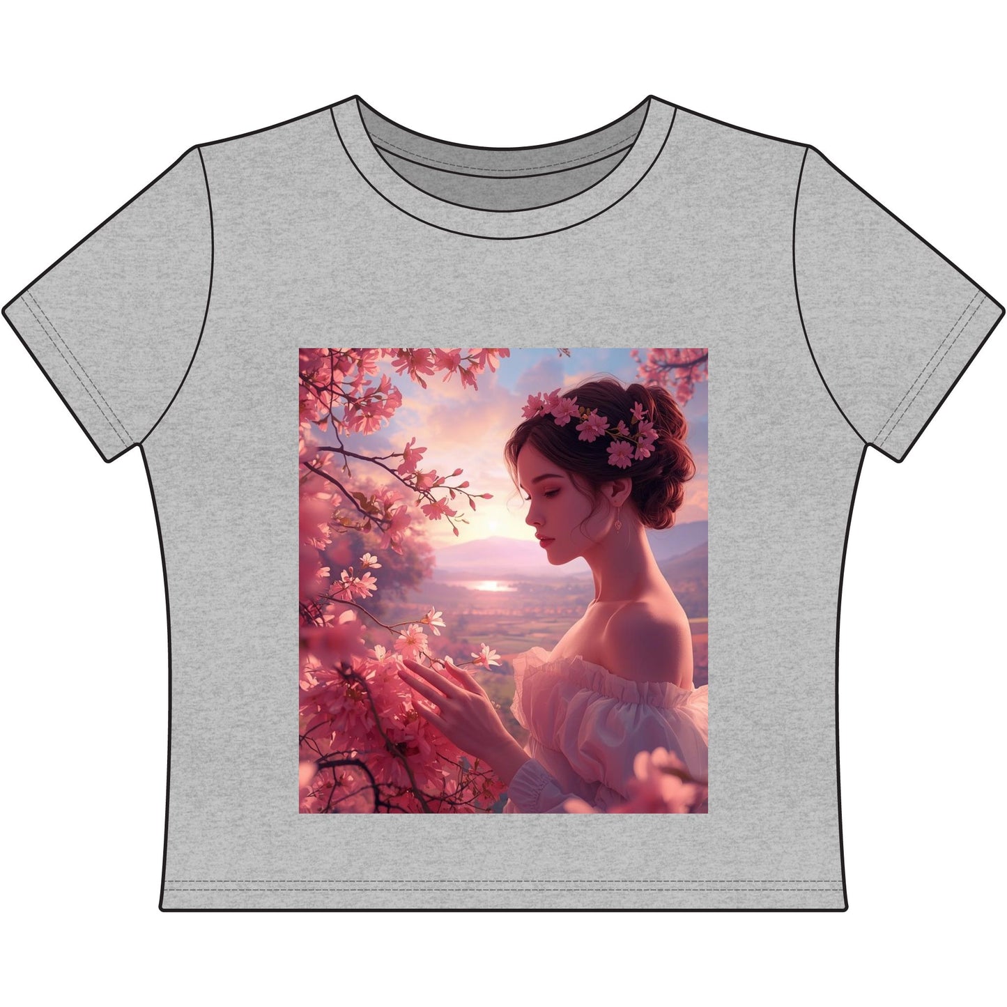 Cherry Blossom — Cropped Baby Tee