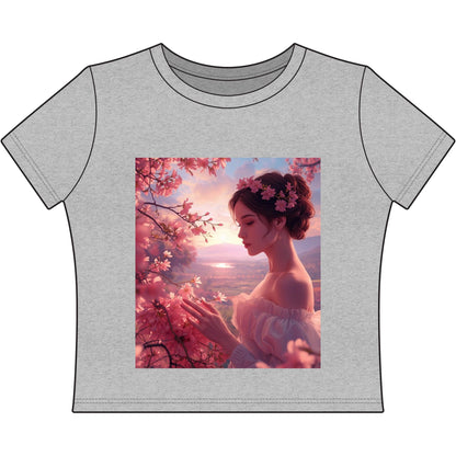 Cherry Blossom — Cropped Baby Tee