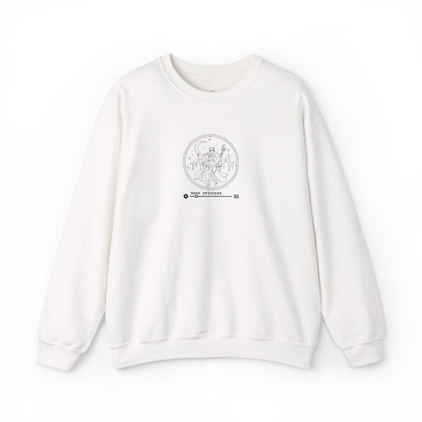 Moon Princess Crewneck Sweatshirt - Black Stitching