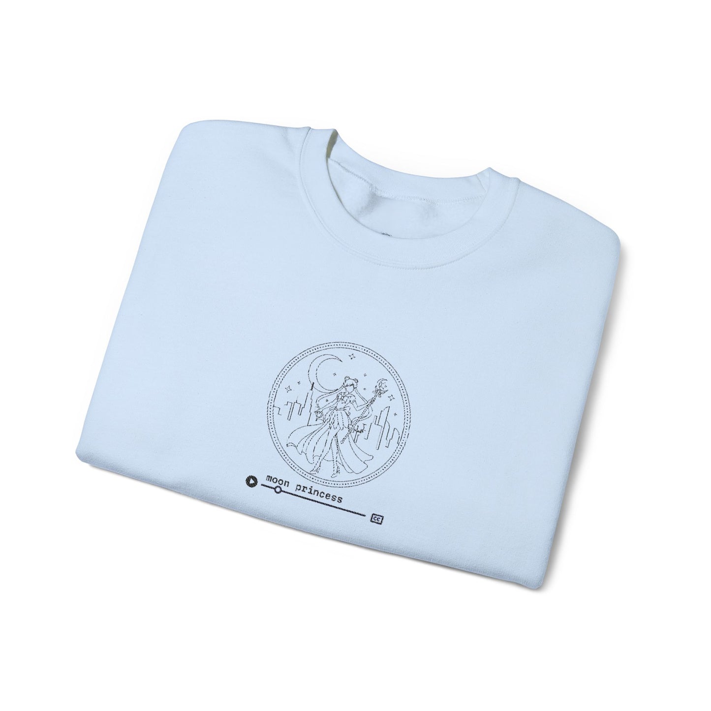 Moon Princess Crewneck Sweatshirt - Black Stitching