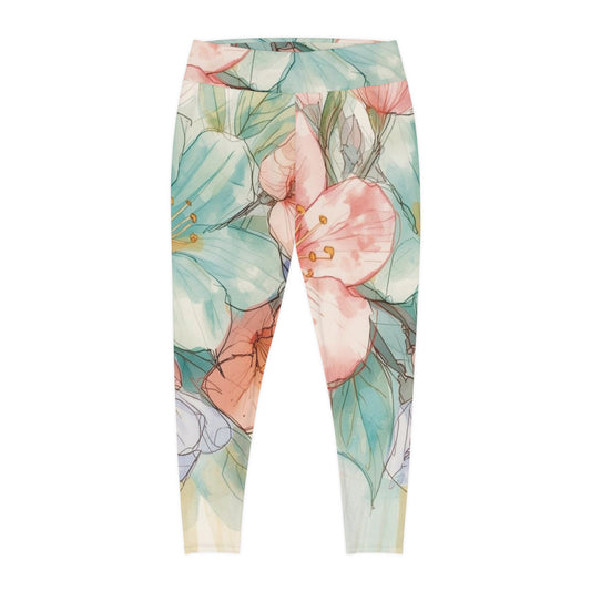 Plus Size Floral Leggings