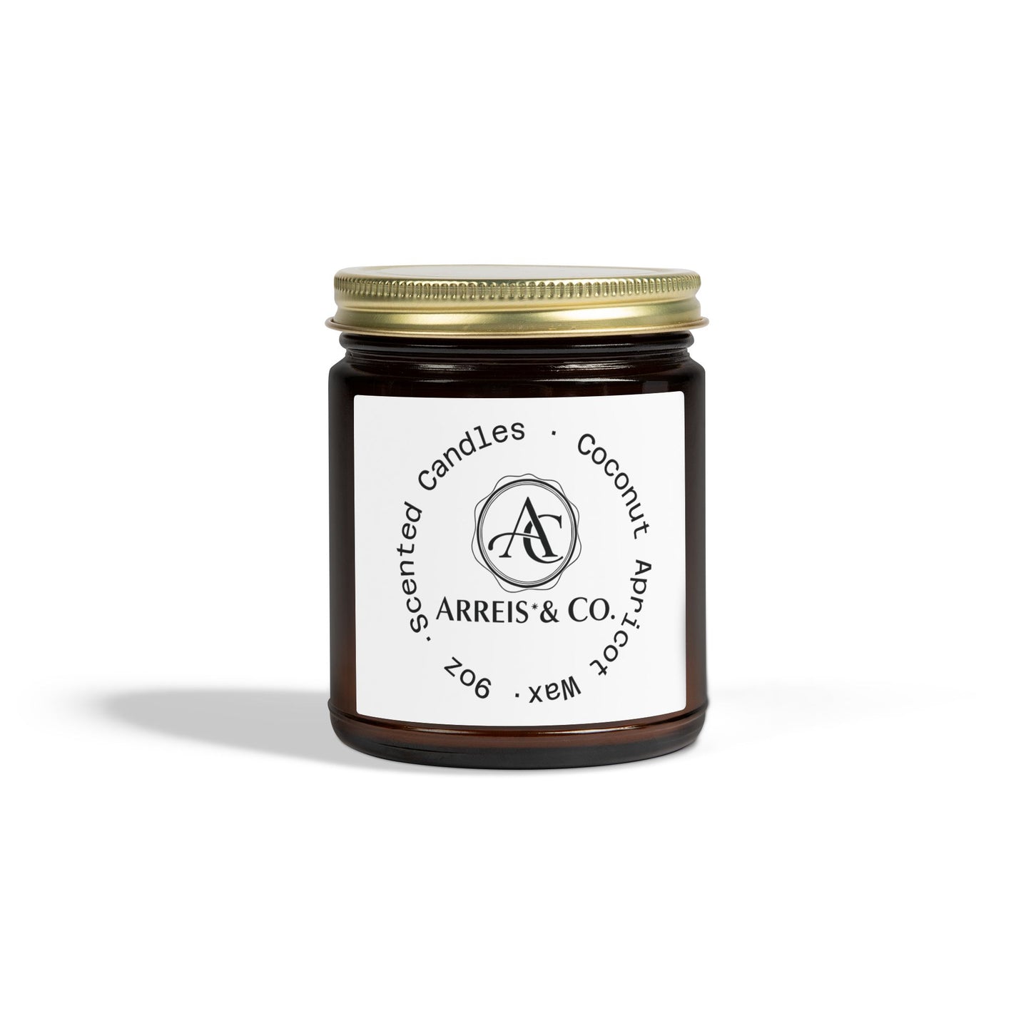 Arreis & Co. Scented Candles, Coconut Apricot Wax (4oz, 9oz)