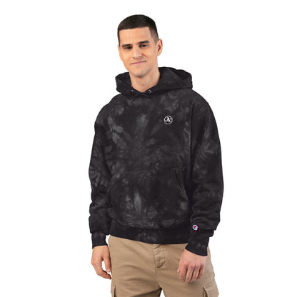 Arreis & Co. Navy Tie-Dye Embroidered Hoodie