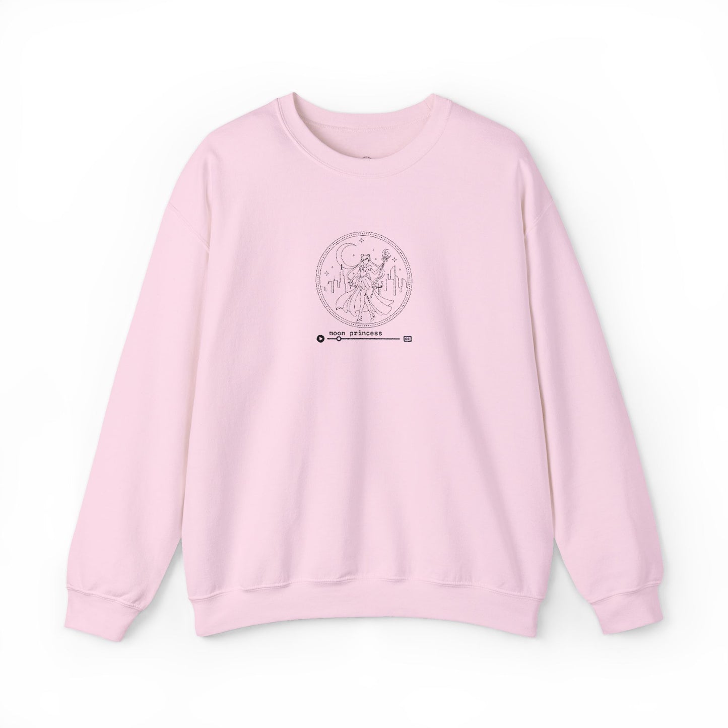Moon Princess Crewneck Sweatshirt - Black Stitching