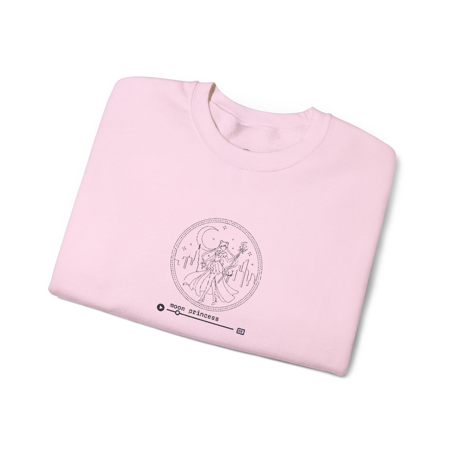 Moon Princess Crewneck Sweatshirt - Black Stitching