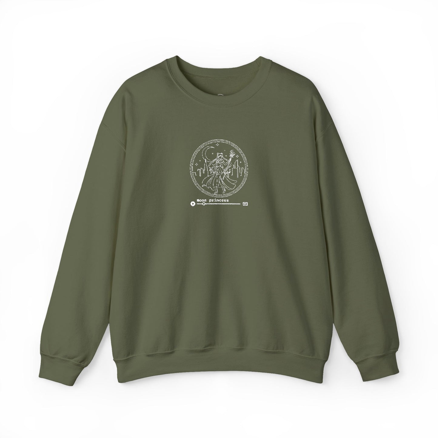 Moon Princess Crewneck Sweatshirt - White Stitching