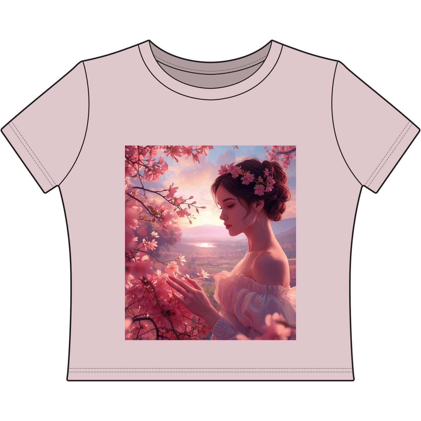 Cherry Blossom — Cropped Baby Tee