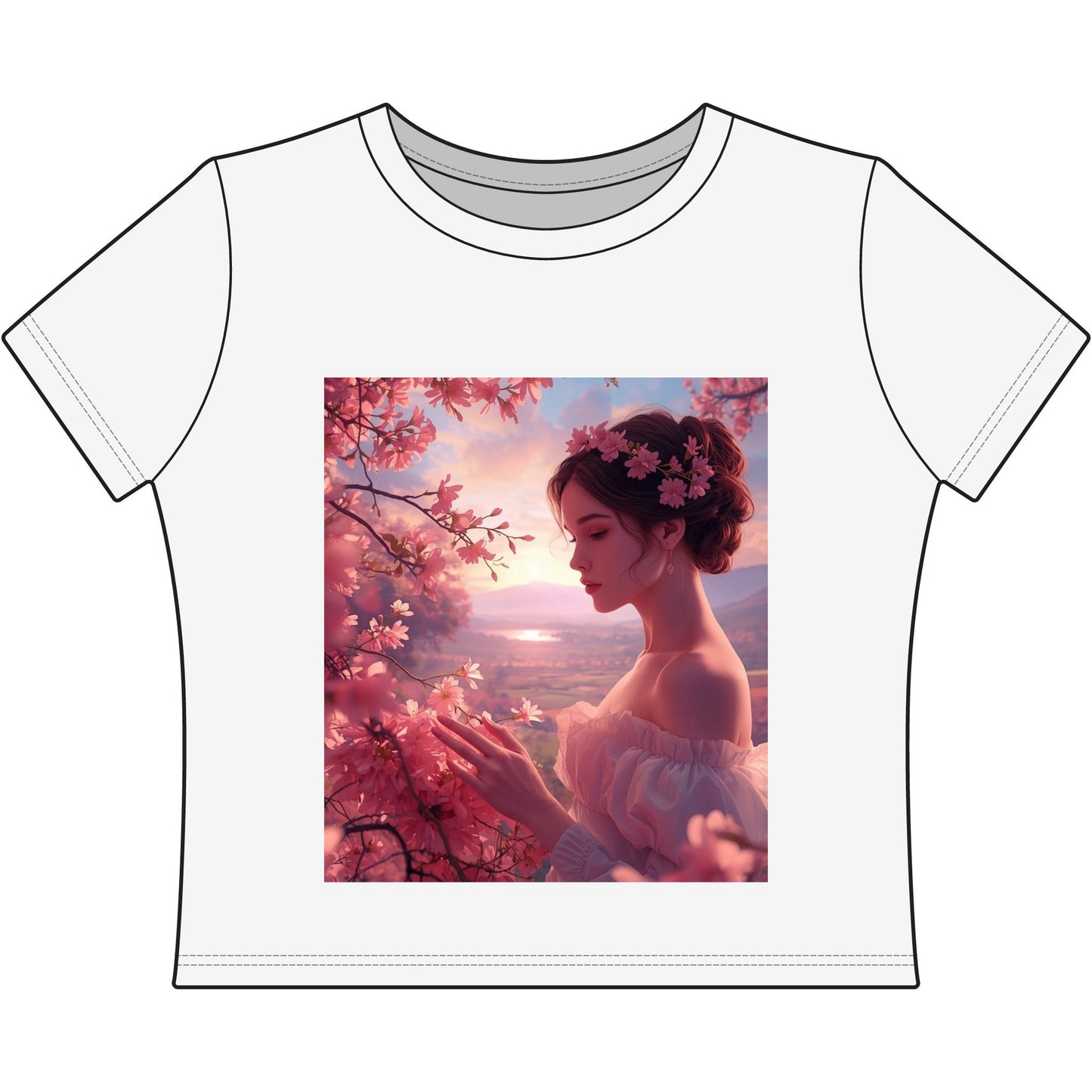 Cherry Blossom — Cropped Baby Tee