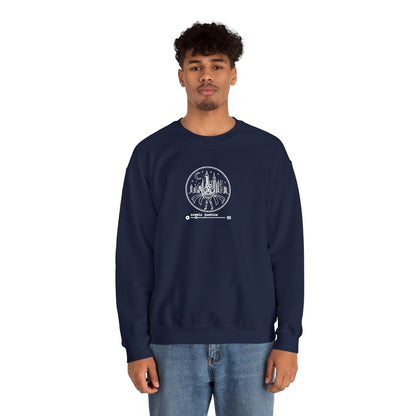 Cosmic Justice Crewneck Sweatshirt - White Stitching