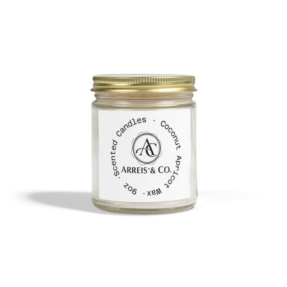 Arreis & Co. Scented Candles, Coconut Apricot Wax (4oz, 9oz)