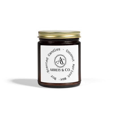 Arreis & Co. Scented Candles, Coconut Apricot Wax (4oz, 9oz)