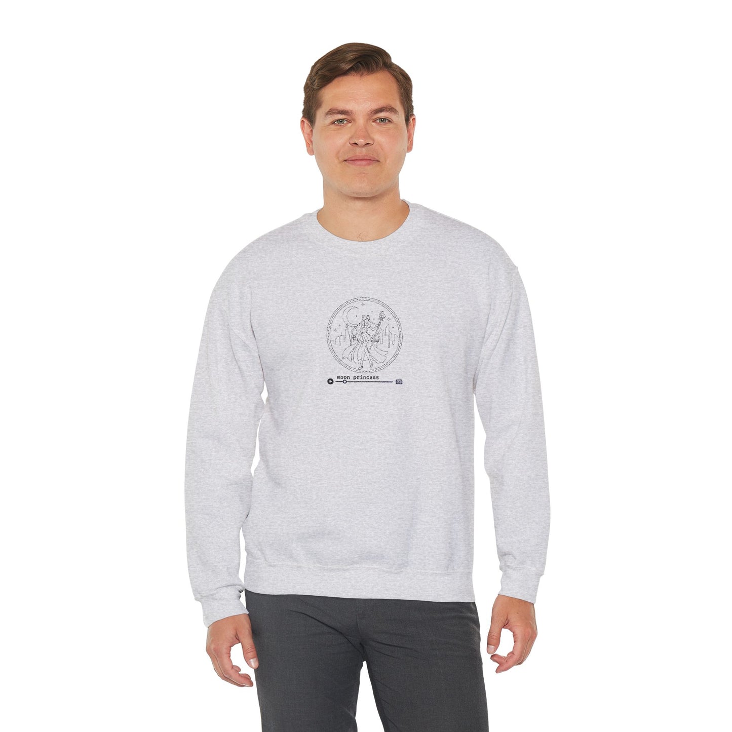 Moon Princess Crewneck Sweatshirt - Black Stitching