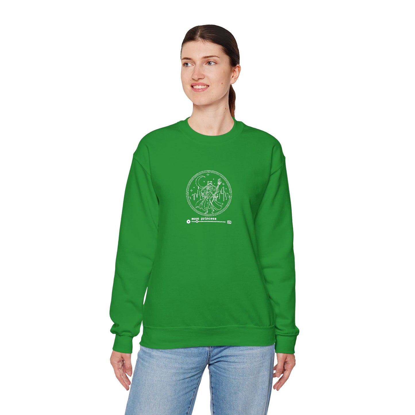 Moon Princess Crewneck Sweatshirt - White Stitching