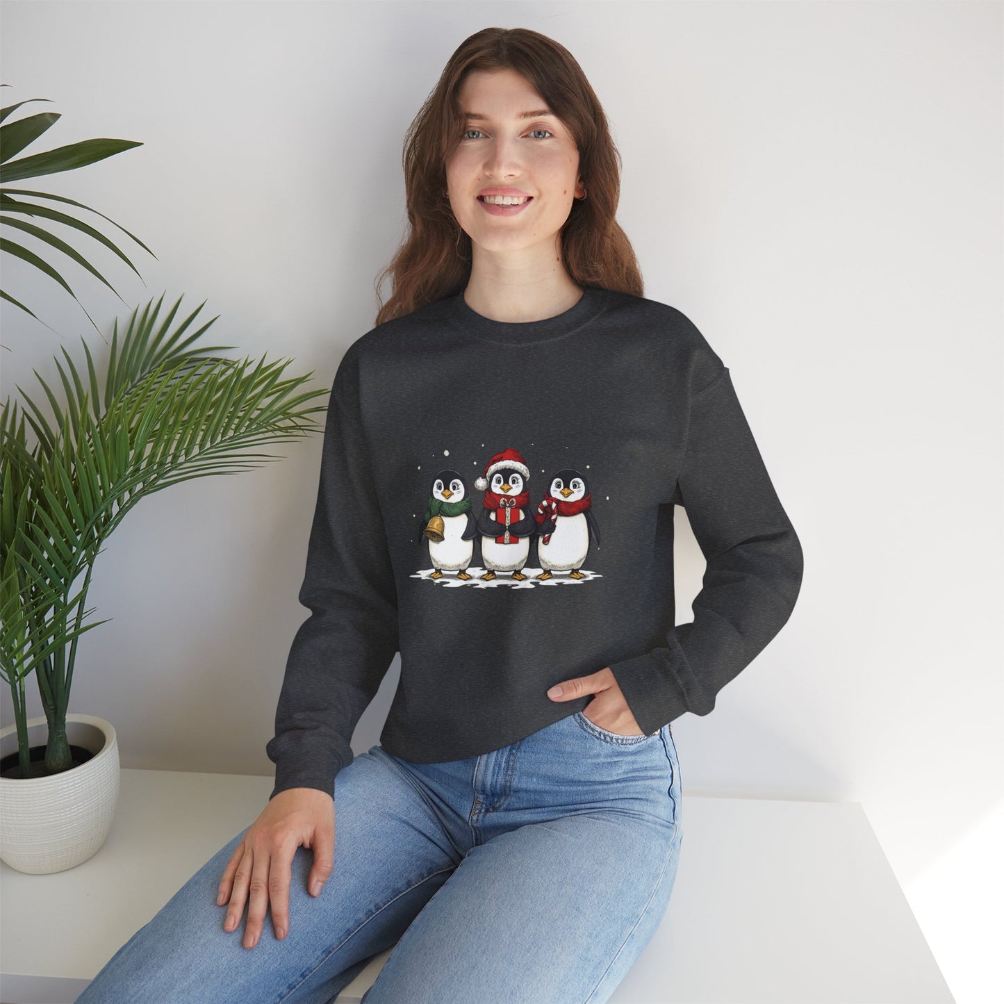 Cozy Holiday Penguin Sweatshirt