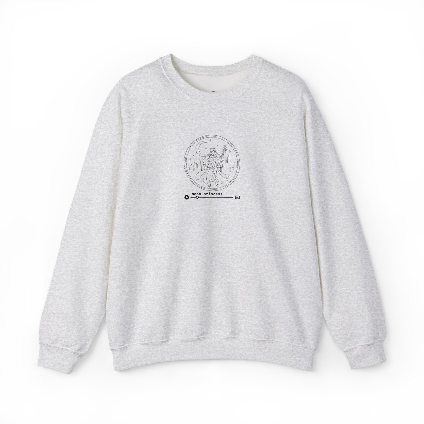 Moon Princess Crewneck Sweatshirt - Black Stitching